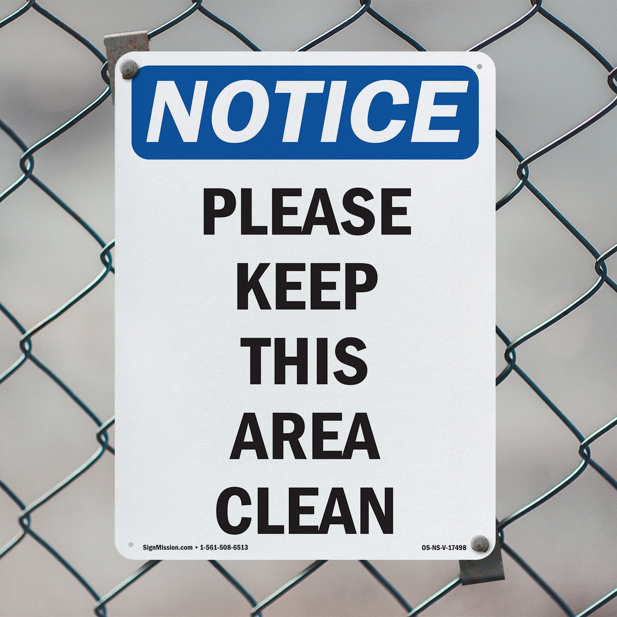 Please Keep This Area Clean