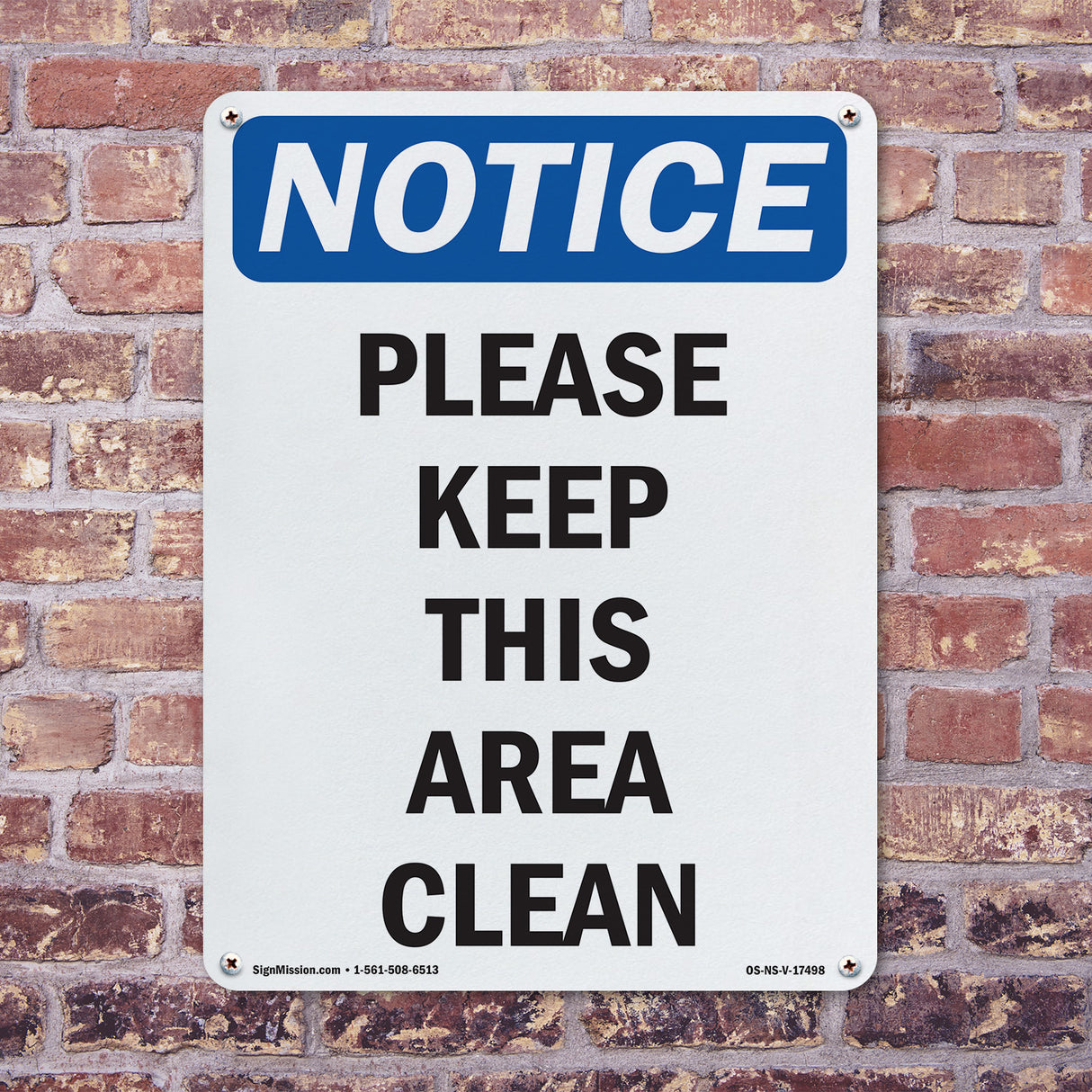 Please Keep This Area Clean