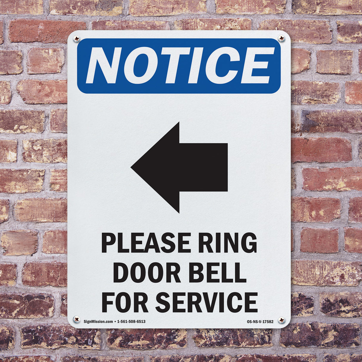 Please Ring Door Bell For Service