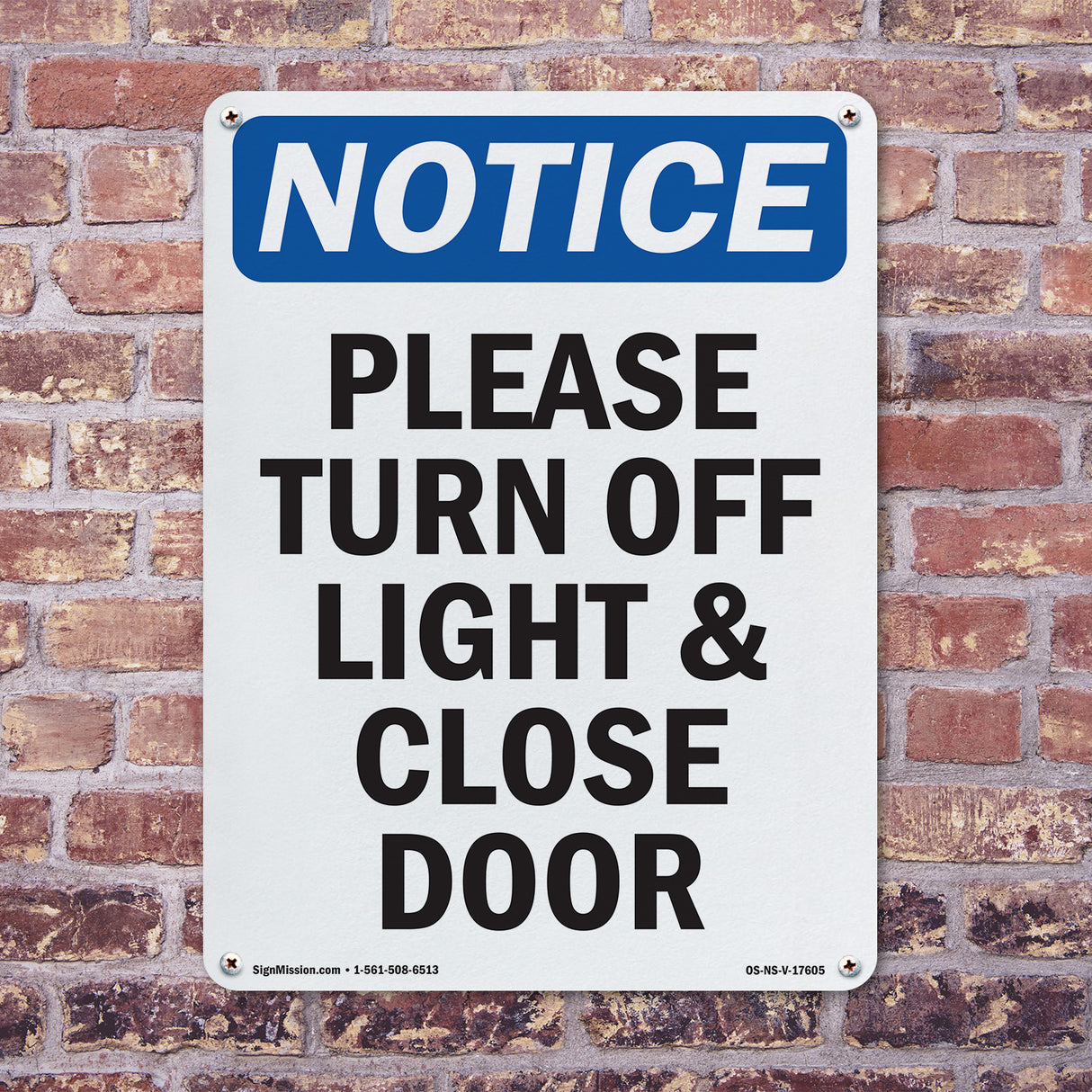 Please Turn Off Light & Close Door
