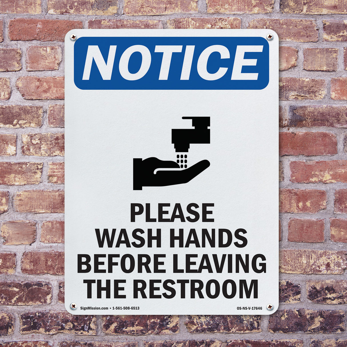 NOTICE Please Wash Hands Before Leaving Restroom