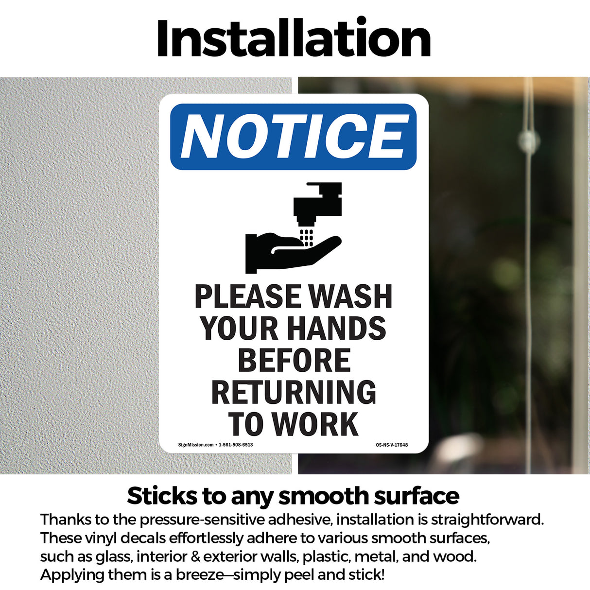 Please Wash Your Hands Before Sign With Symbol