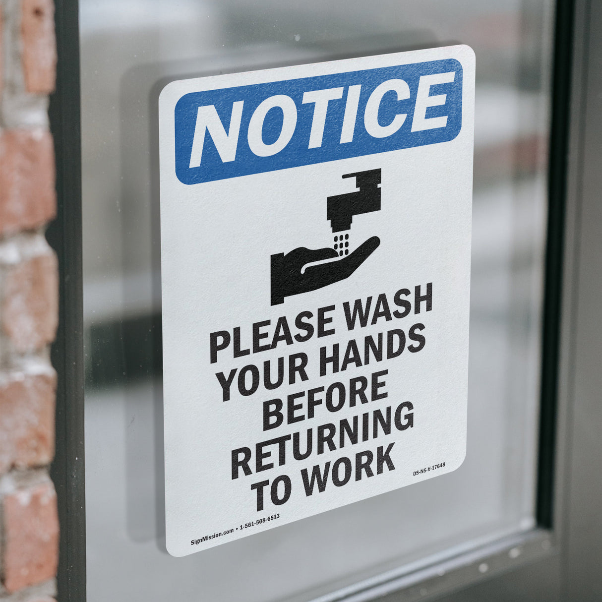 Please Wash Your Hands Before Sign With Symbol