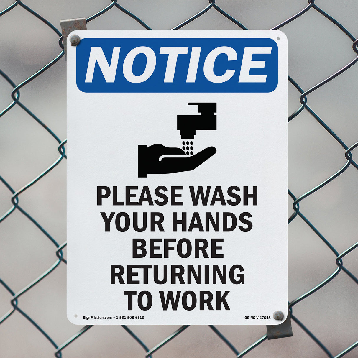 Please Wash Your Hands Before Sign With Symbol