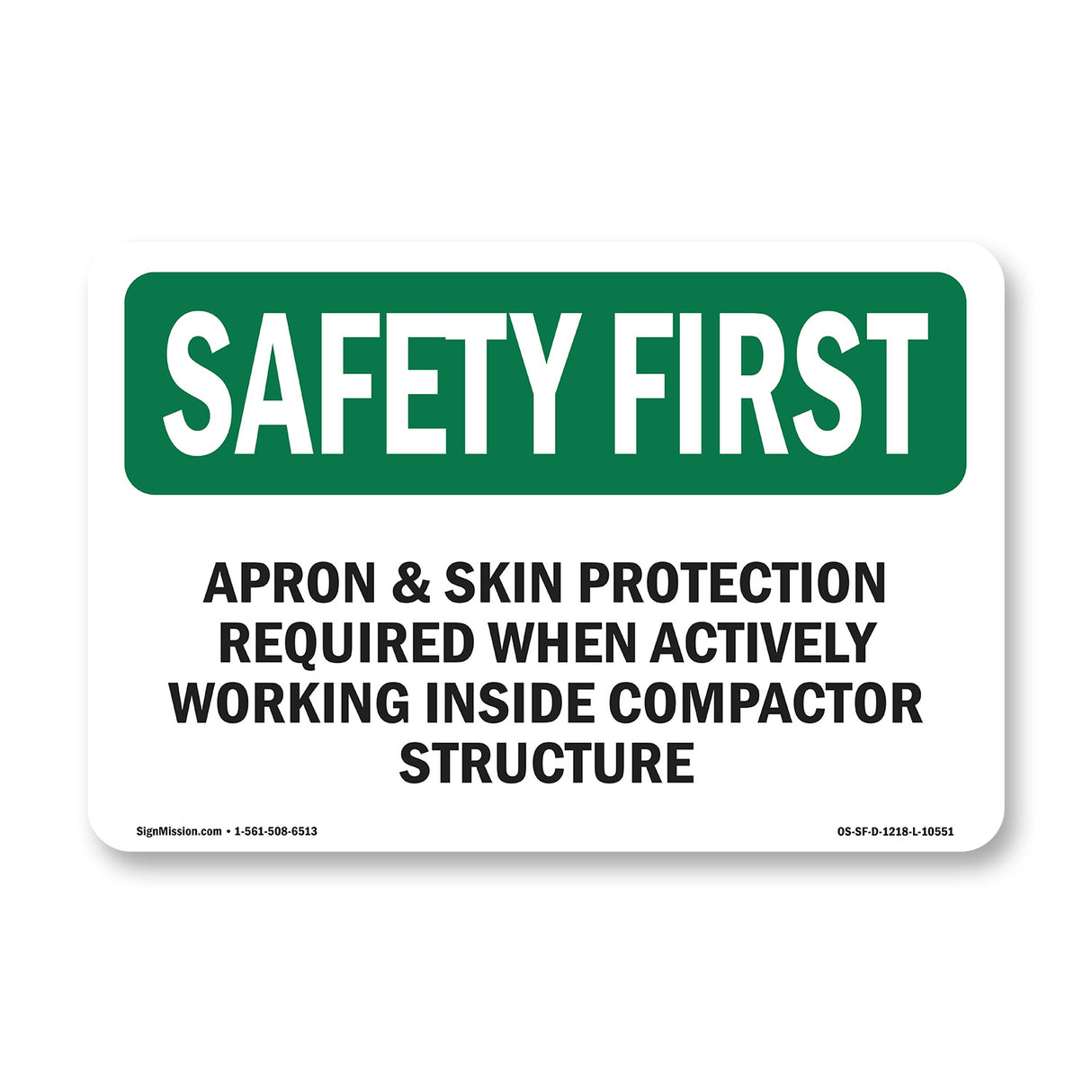 Apron & Skin Protection Required When Actively
