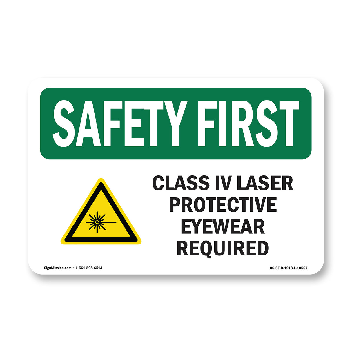 Class IV Laser Protective Eyewear With Symbol