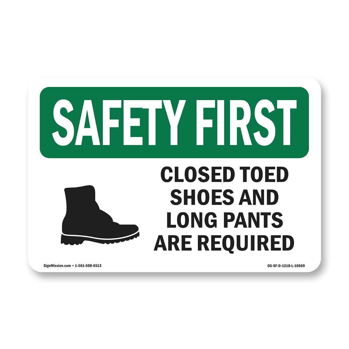 Closed Toed Shoes And Long Pants With Symbol