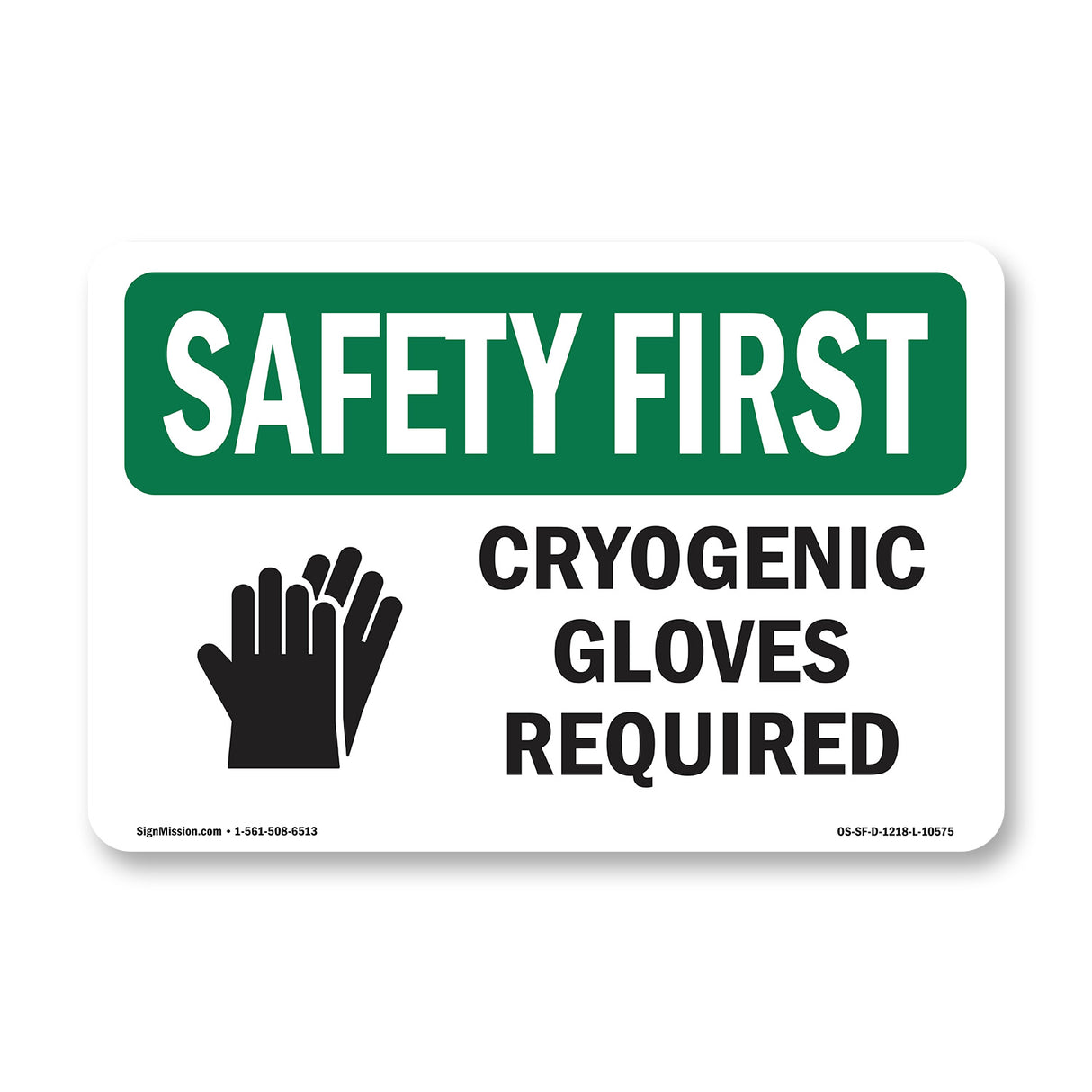 Cryogenic Gloves Required With Symbol