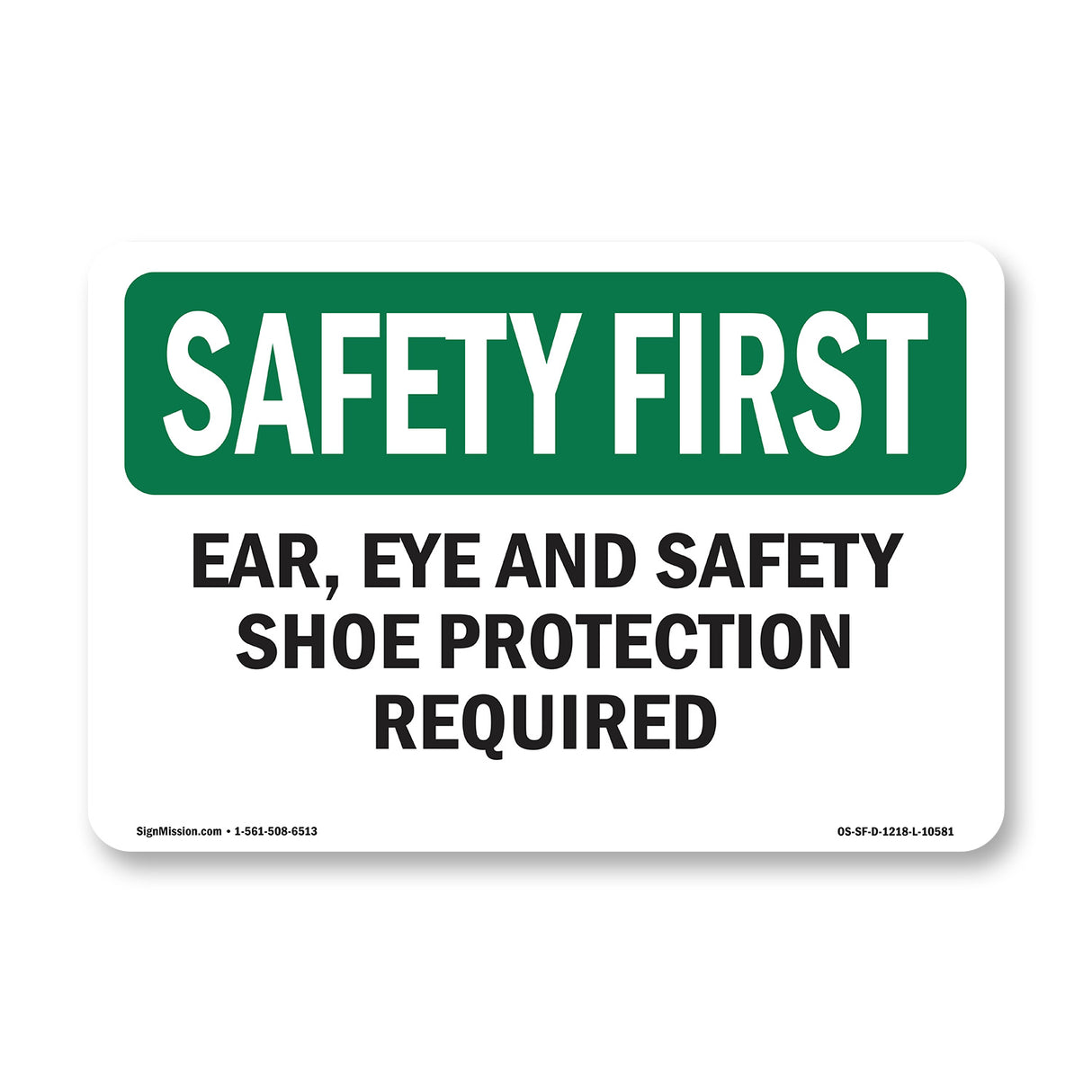 Ear, Eye And Safety Shoe Protection Required