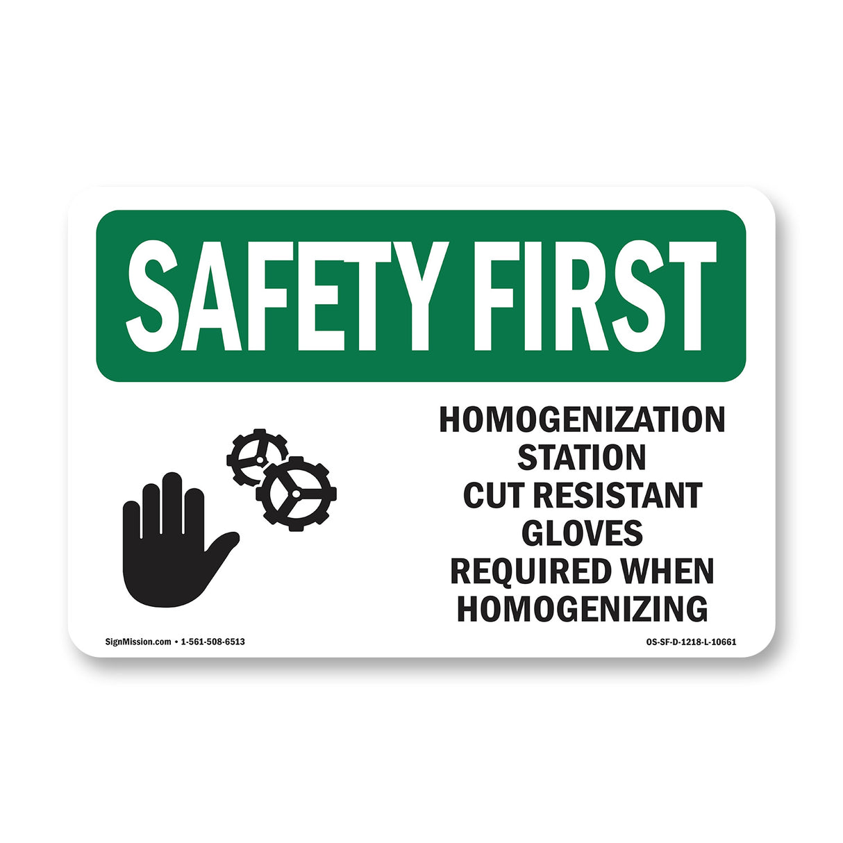 Homogenization Station Cut Resistant With Symbol