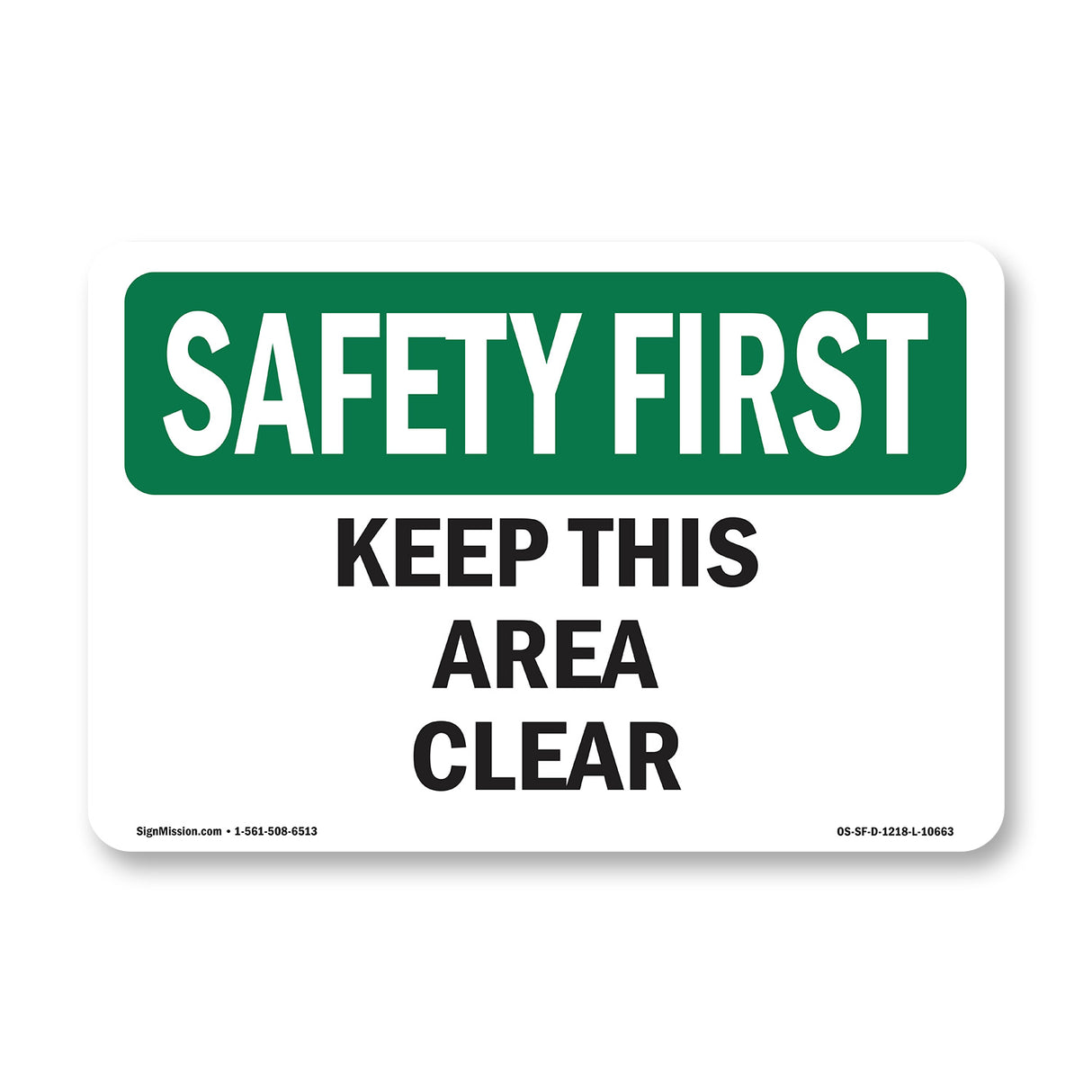 Keep This Area Clear