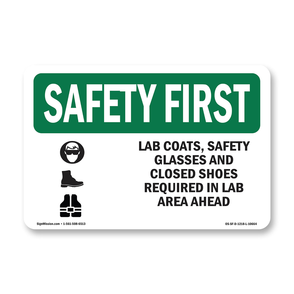 Lab Coats, Safety Glasses And With Symbol