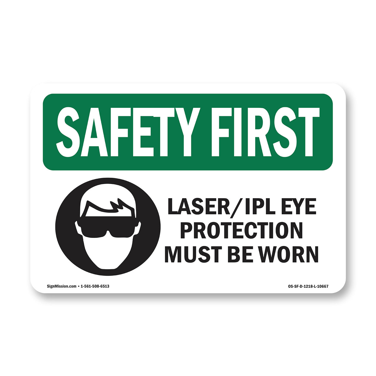 Laser Ipl Eye Protection Must Be Worn With Symbol