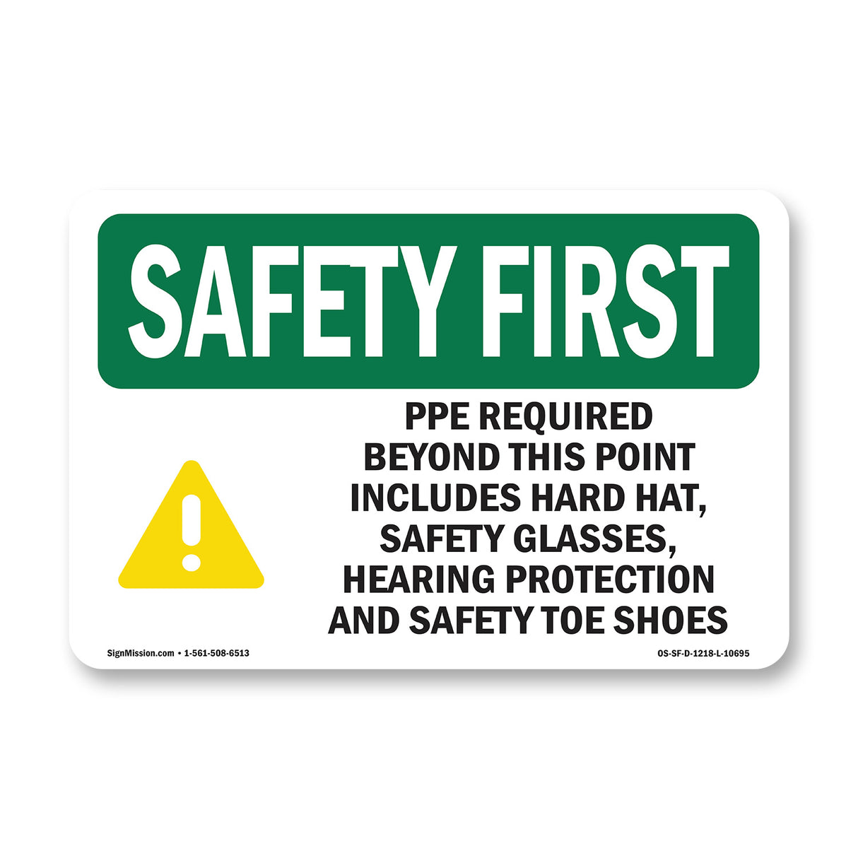 PPE Required Beyond This Point With Symbol