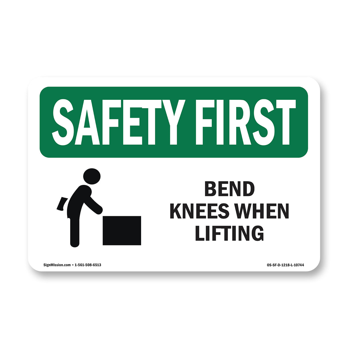 Bend Knees When Lifting Bilingual