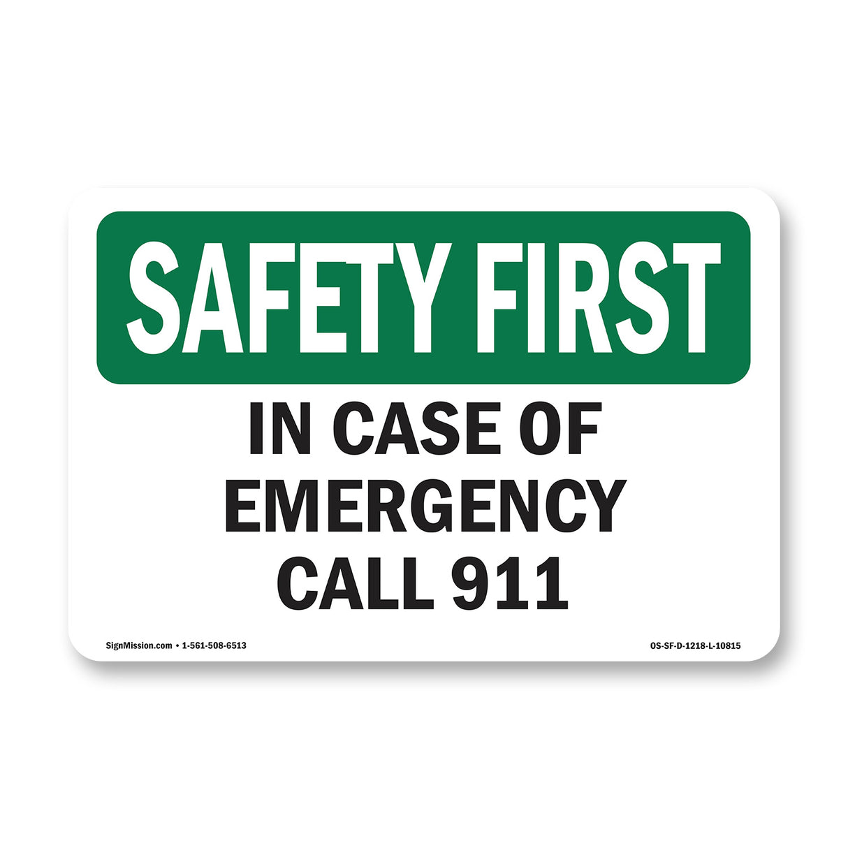 In Case Of Emergency Call 911 Spanish