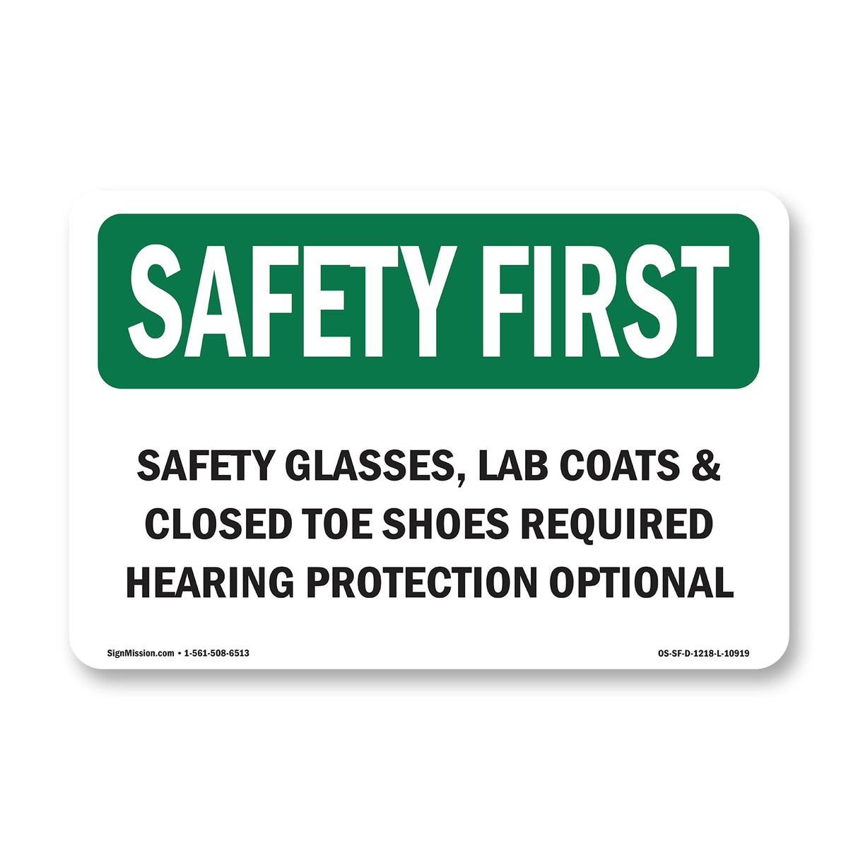 Safety Glasses Lab Coats & Closed