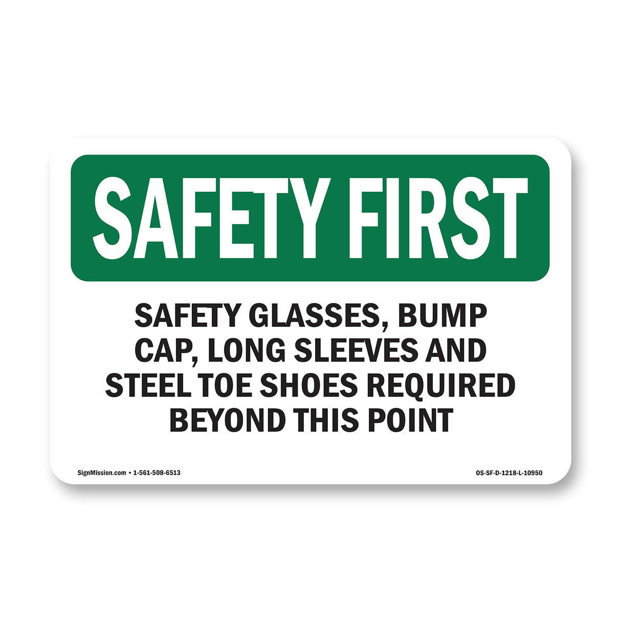 Safety Glasses, Bump Cap, Long
