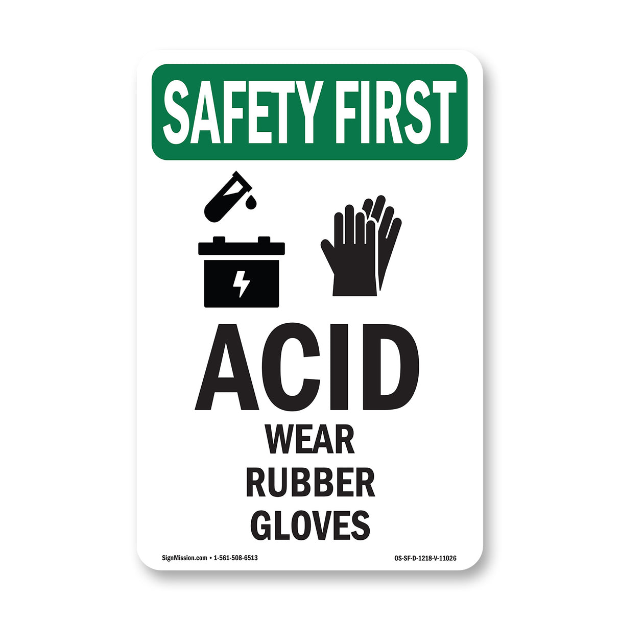Acid Wear Rubber Gloves