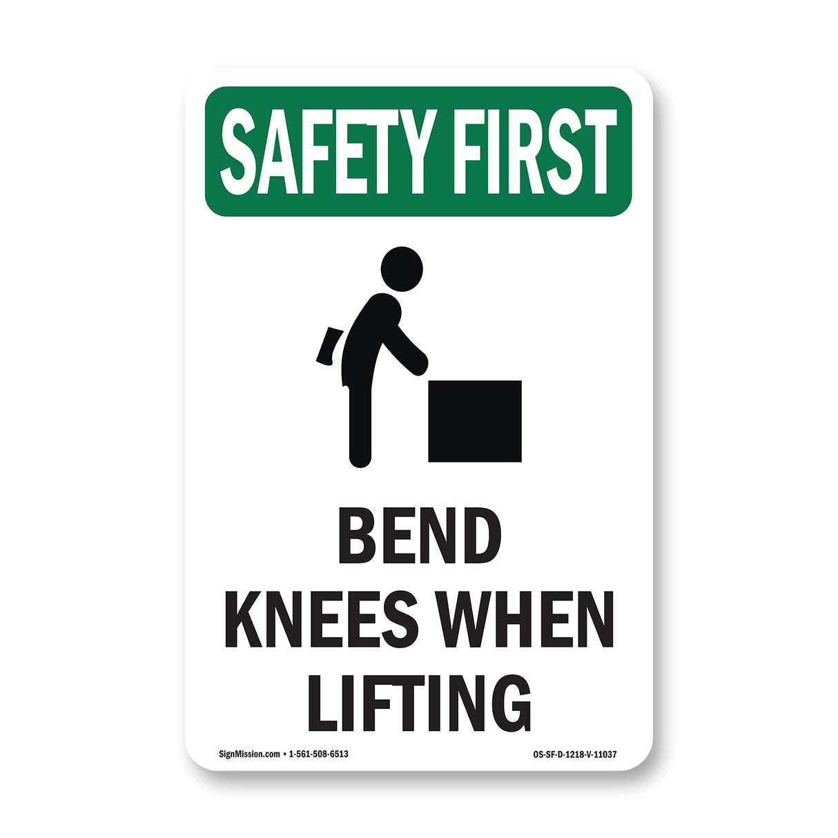 Bend Knees When Lifting Bilingual