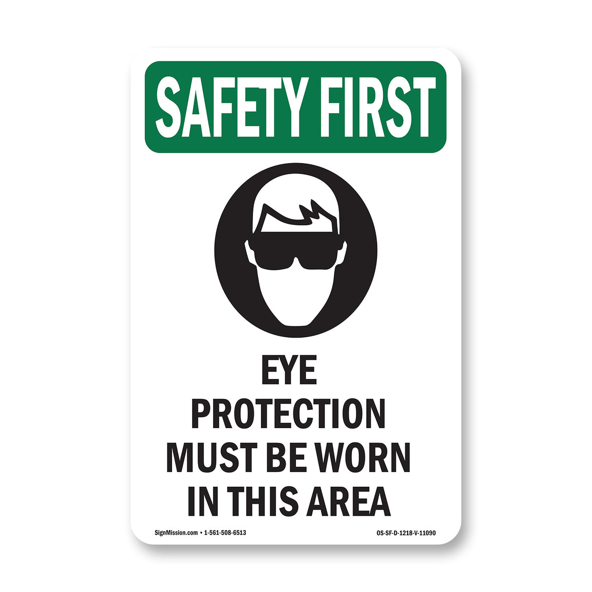 Eye Protection Must Be Worn With Symbol