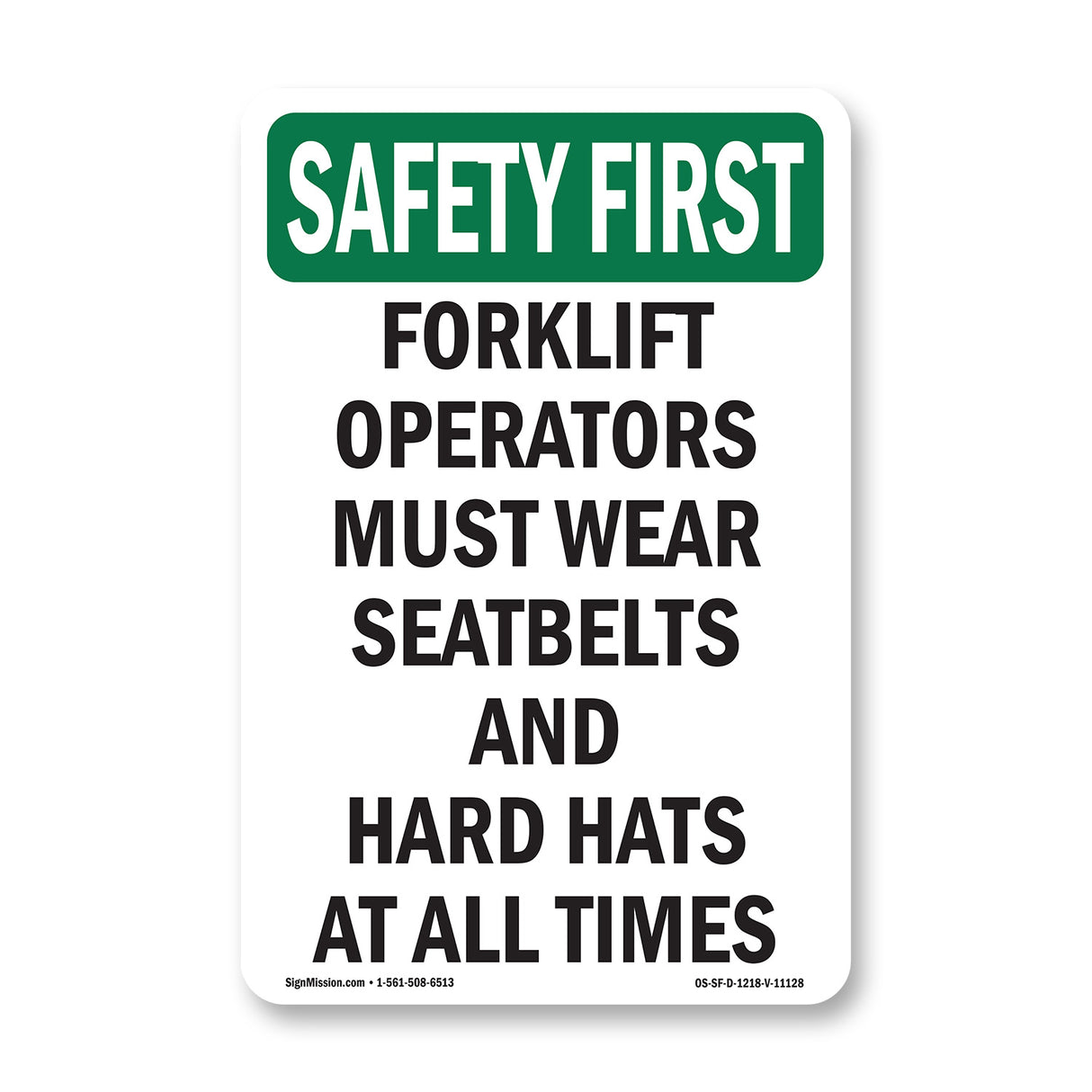 Forklift Operators Must Wear Seatbelts And