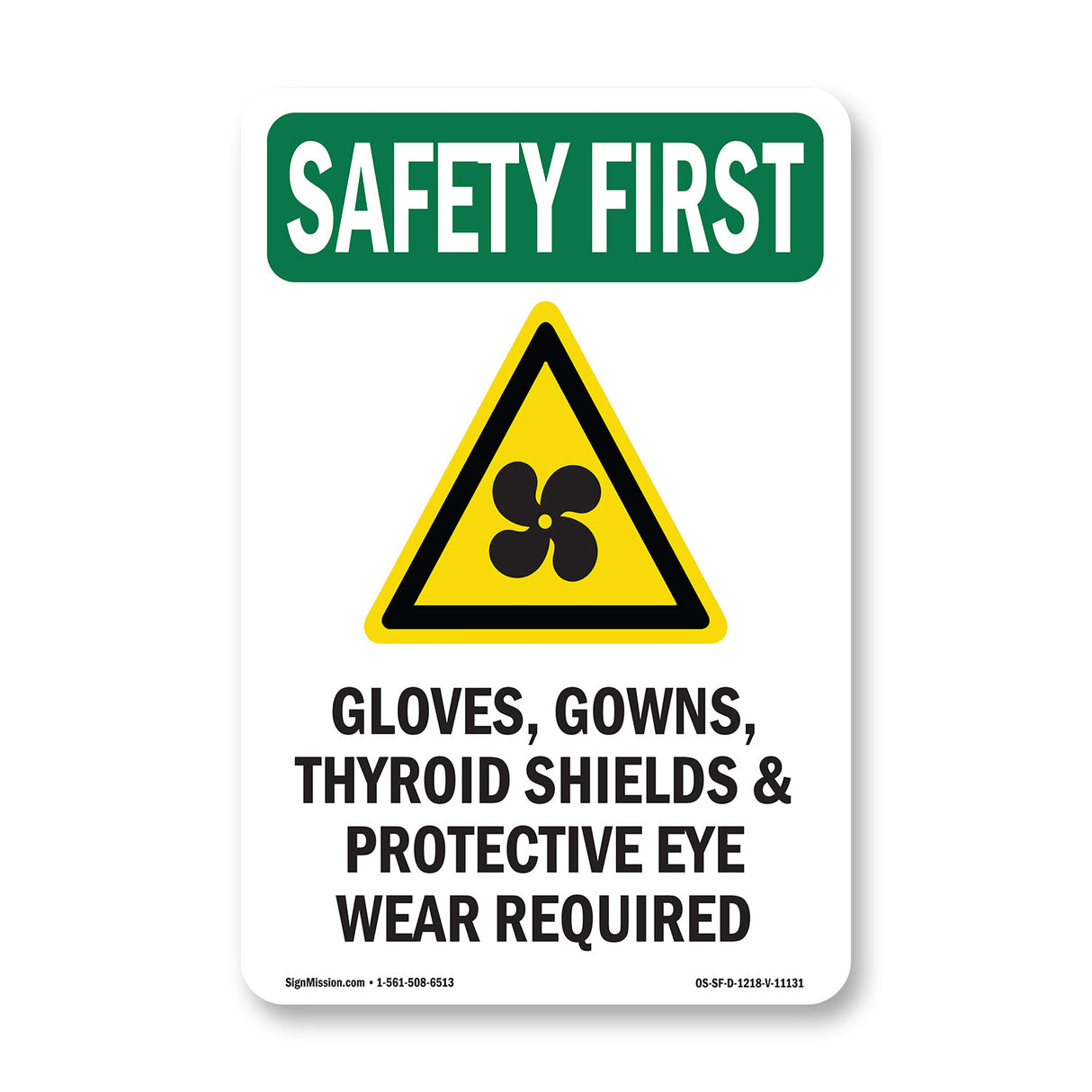 Gloves, Gowns, Thyroid Shields With Symbol