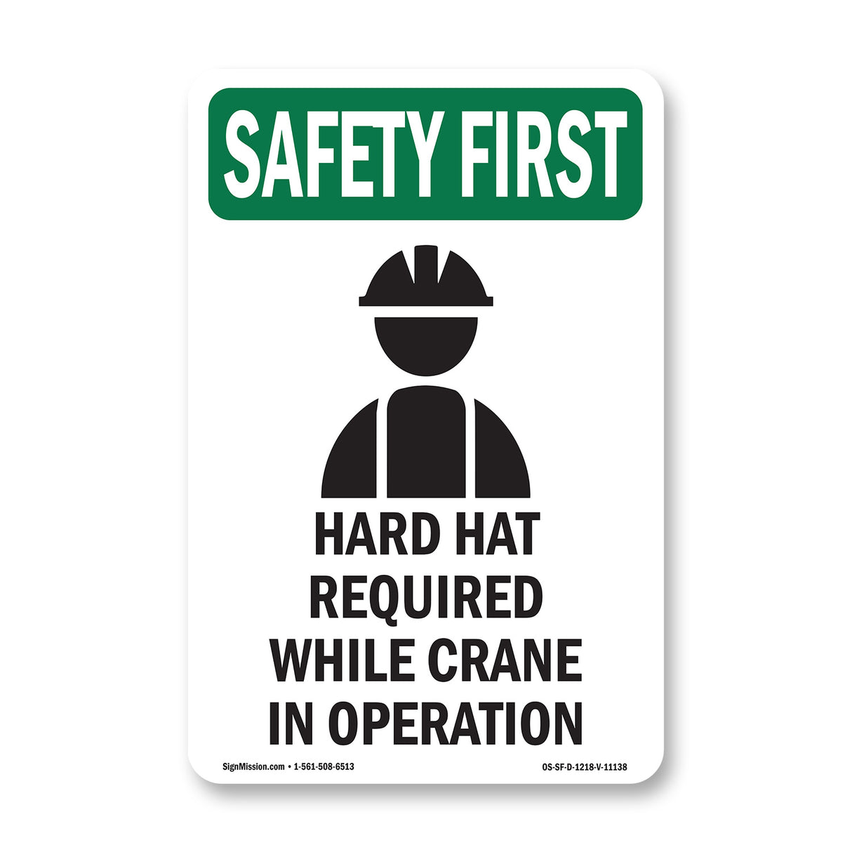 Hard Hat Required Crane Operation