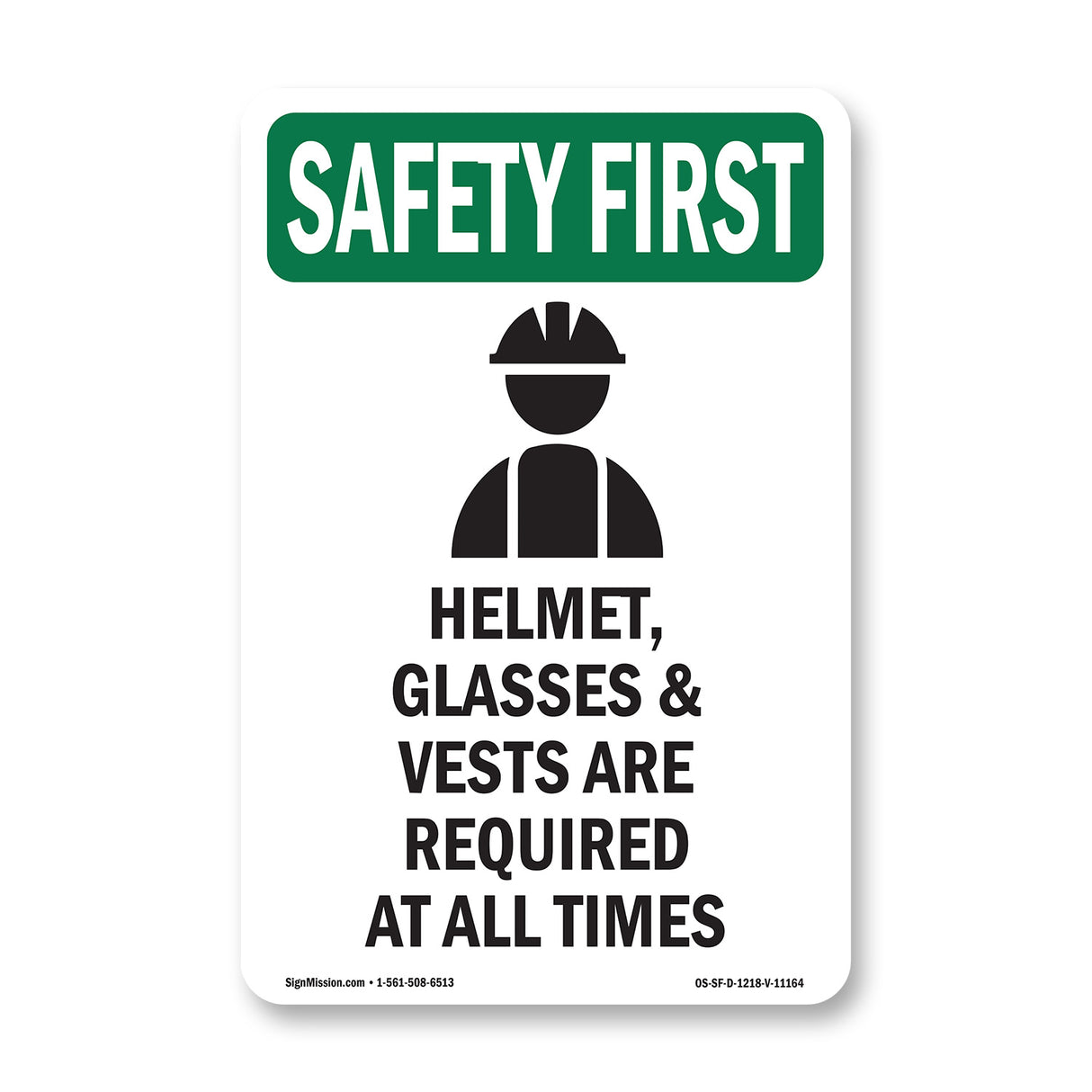 Helmet, Glasses & Vests Are With Symbol