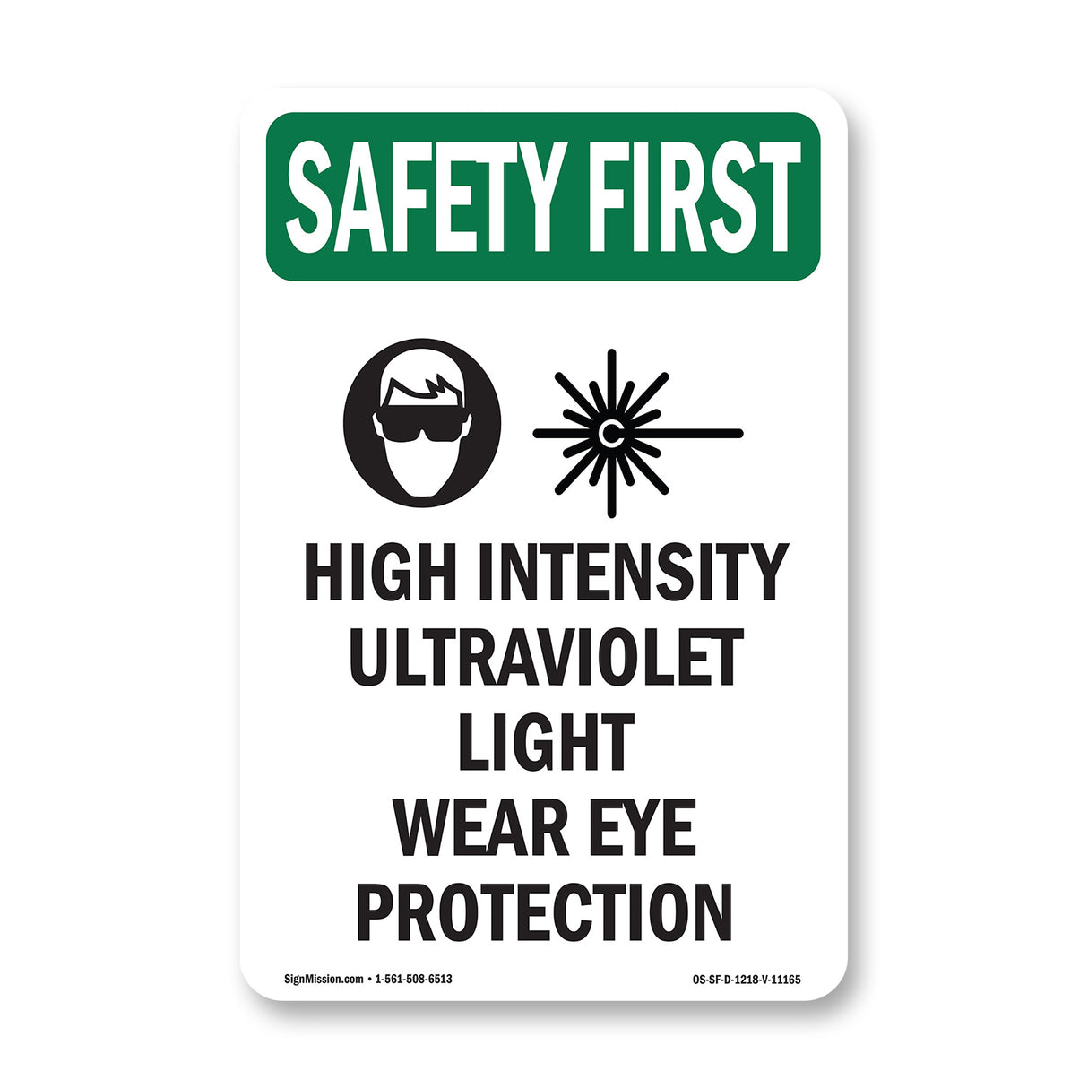 High Intensity Ultraviolet Light With Symbol