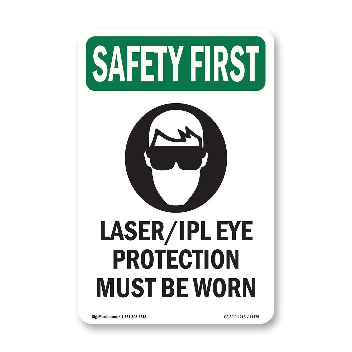 Laser Ipl Eye Protection Must Be Worn With Symbol