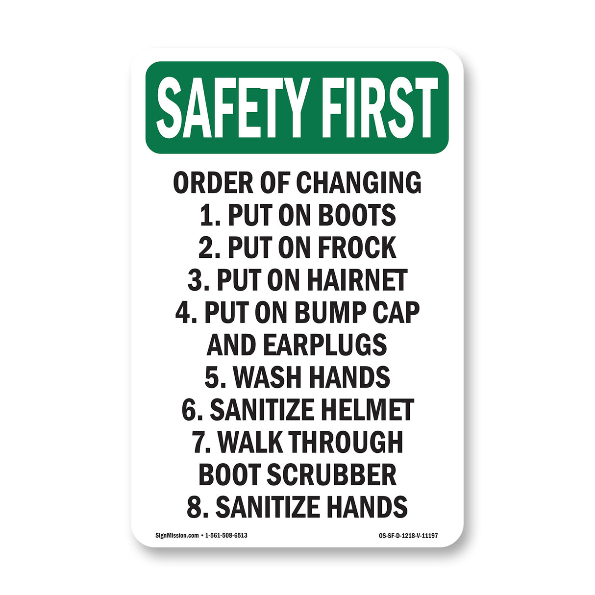 Order Of Changing 1. Put On Boots 2. Put