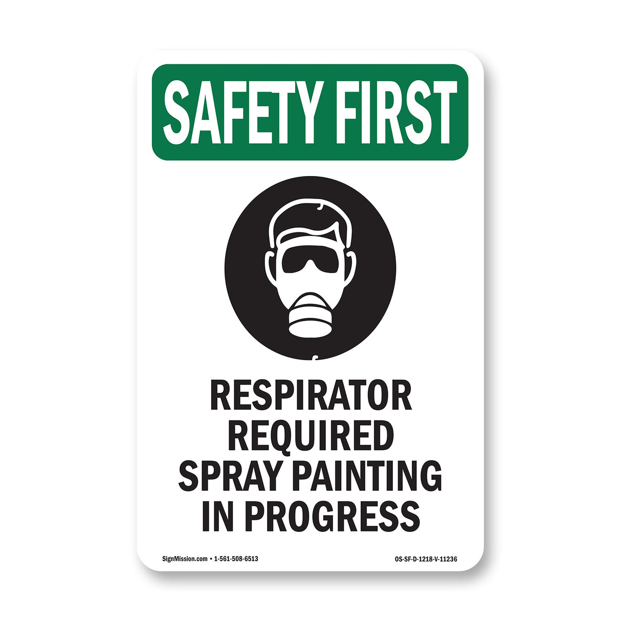 Respirator Required Spray Painting With Symbol