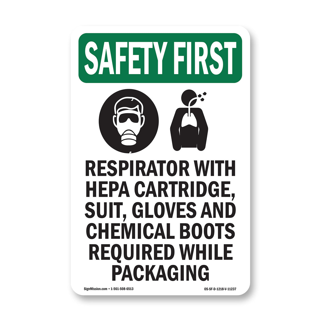 Respirator With Hepa Cartridge, With Symbol
