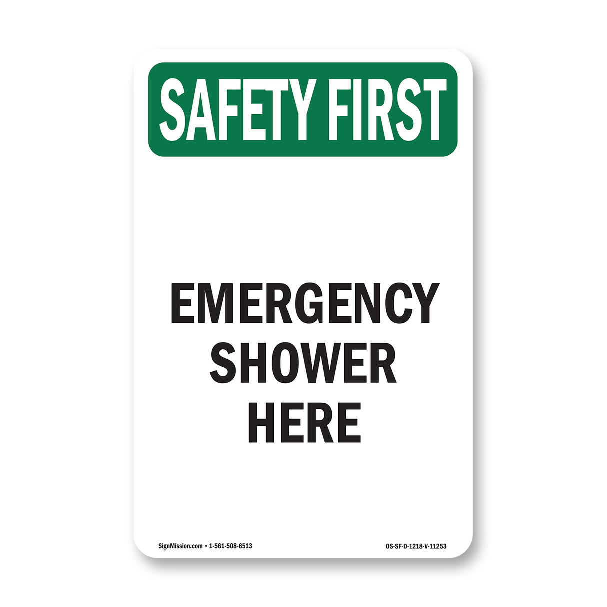 Emergency Shower Here