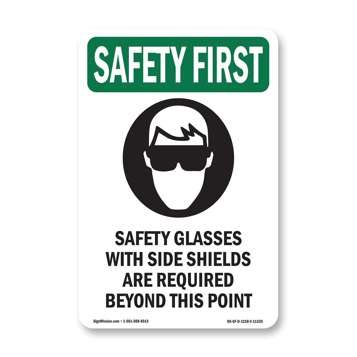 Safety Glasses With Side Shields With Symbol