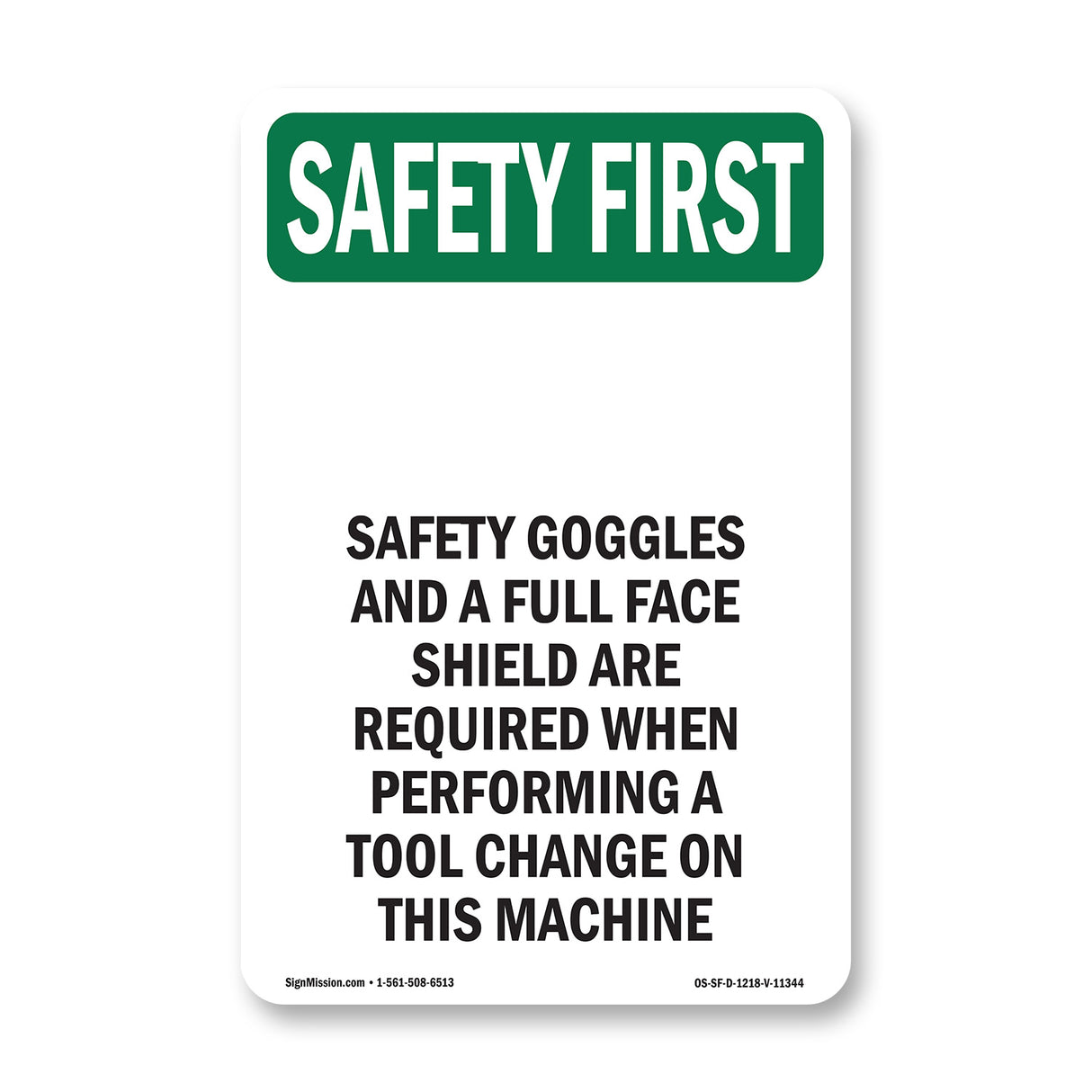 Safety Goggles And A Full Face With Symbol