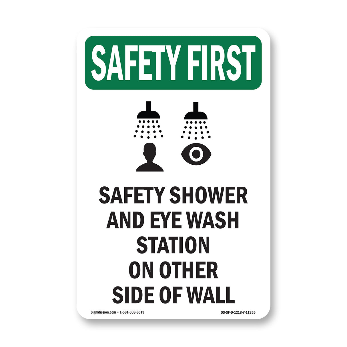 Safety Shower And Eye Wash Station With Symbol