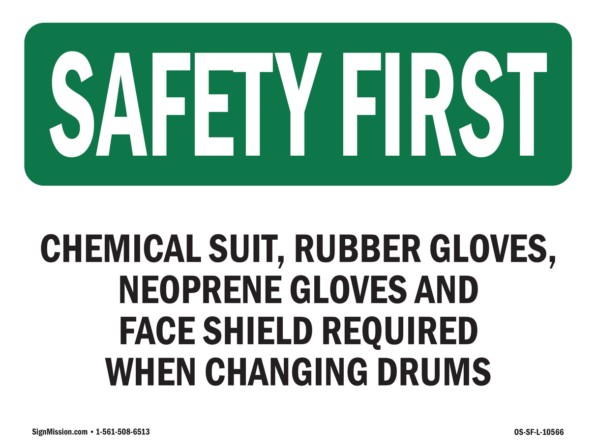 Chemical Suit, Rubber Gloves, Neoprene Gloves