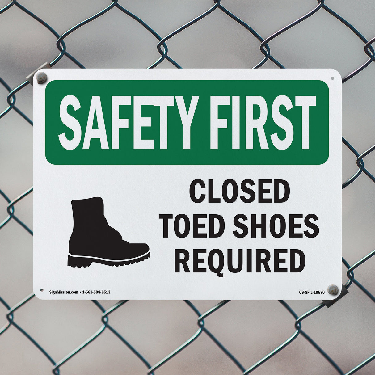 Closed Toed Shoes Required With Symbol