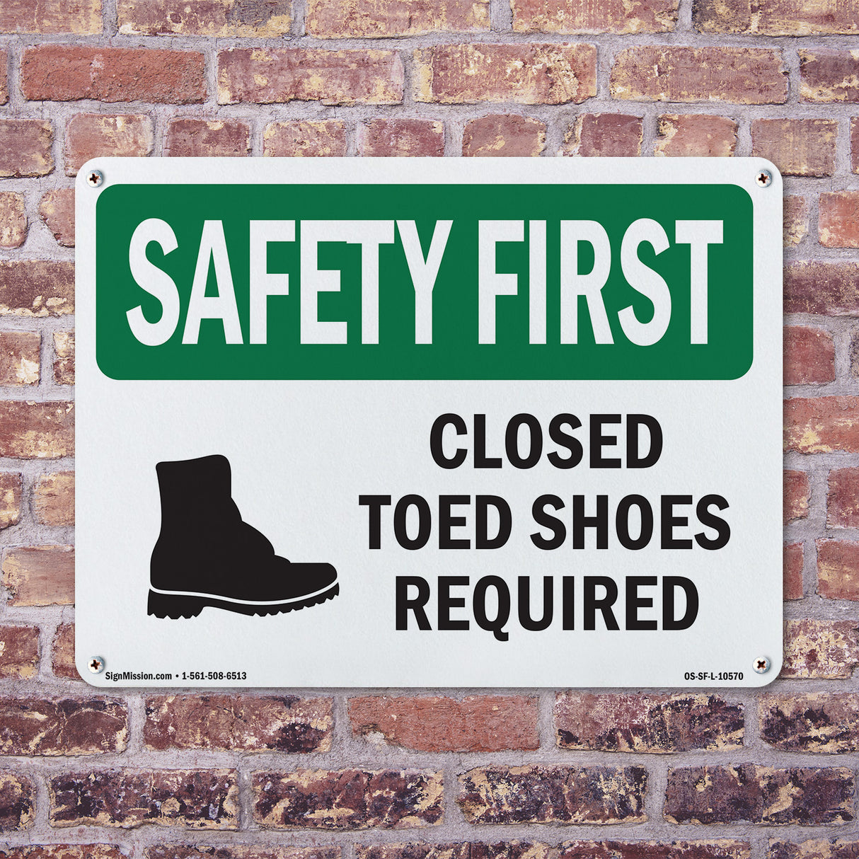 Closed Toed Shoes Required With Symbol