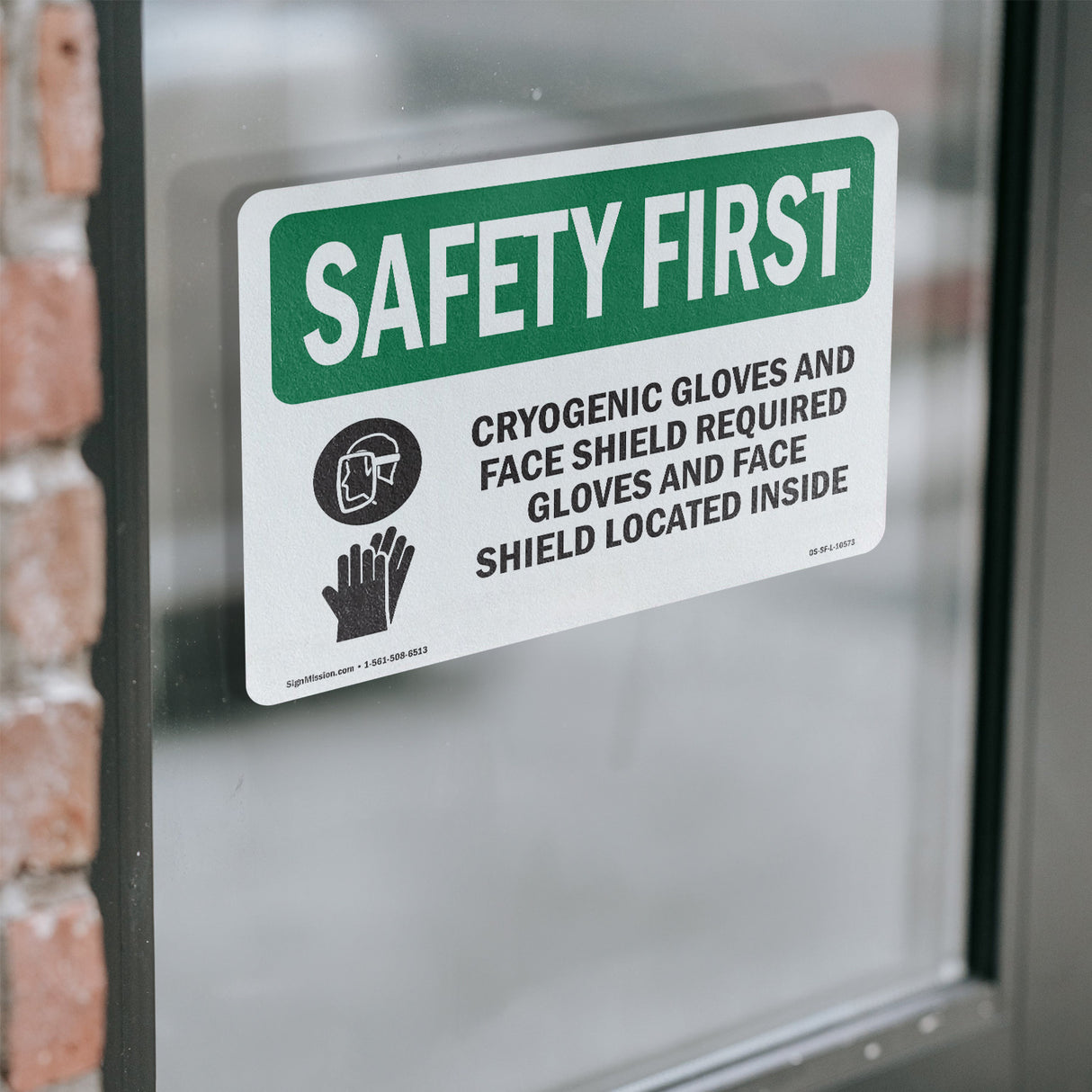 Cryogenic Gloves And Face Shield With Symbol