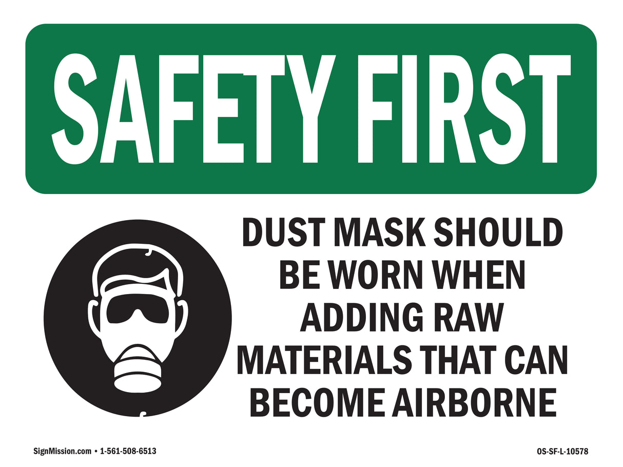 Dust Mask Should Be Worn When With Symbol