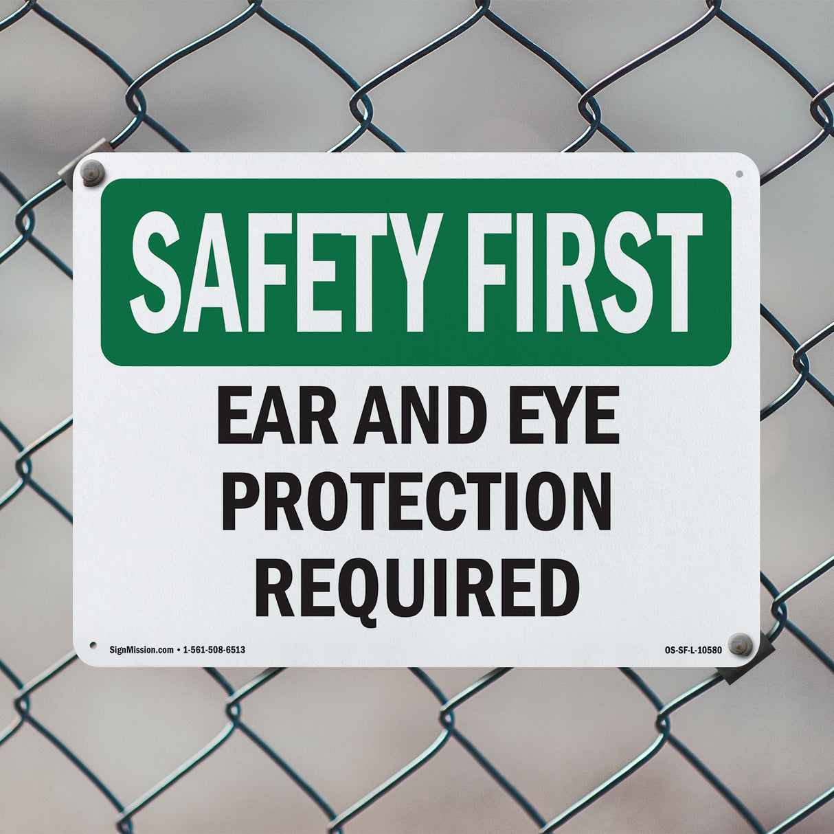 Ear And Eye Protection Required