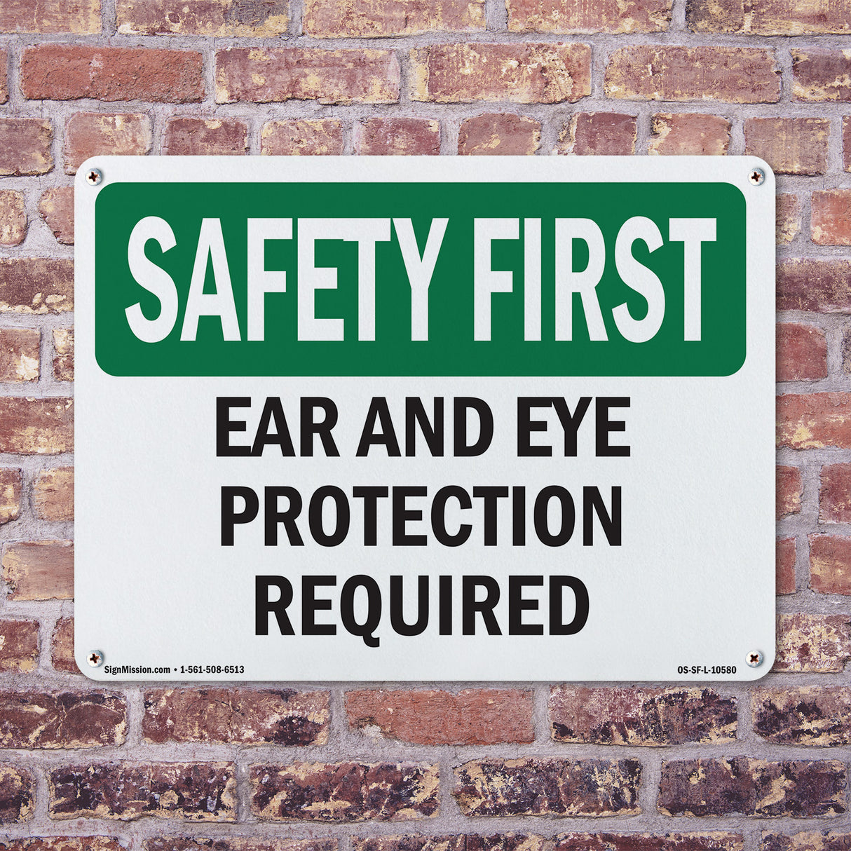 Ear And Eye Protection Required