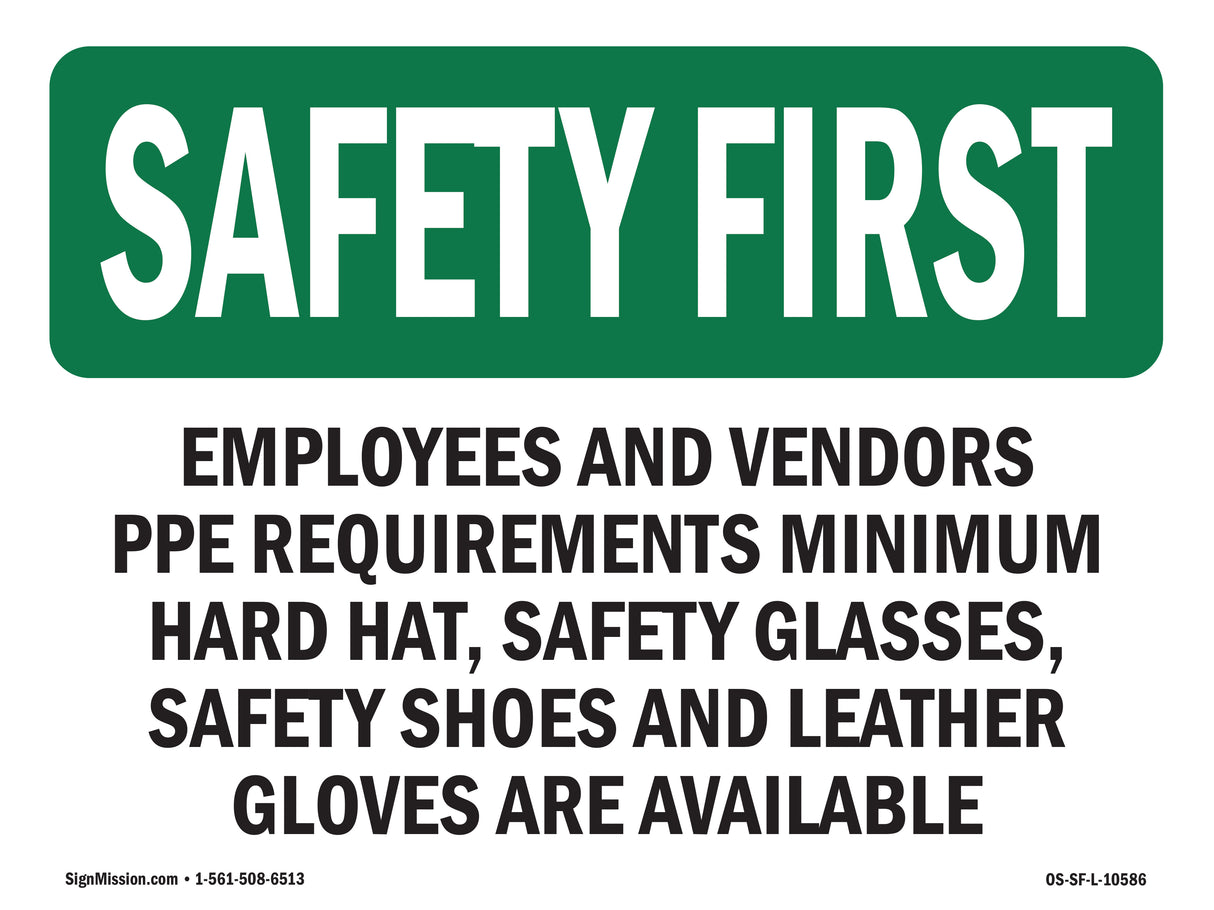 Employees And Vendors PPE Requirements Minimum