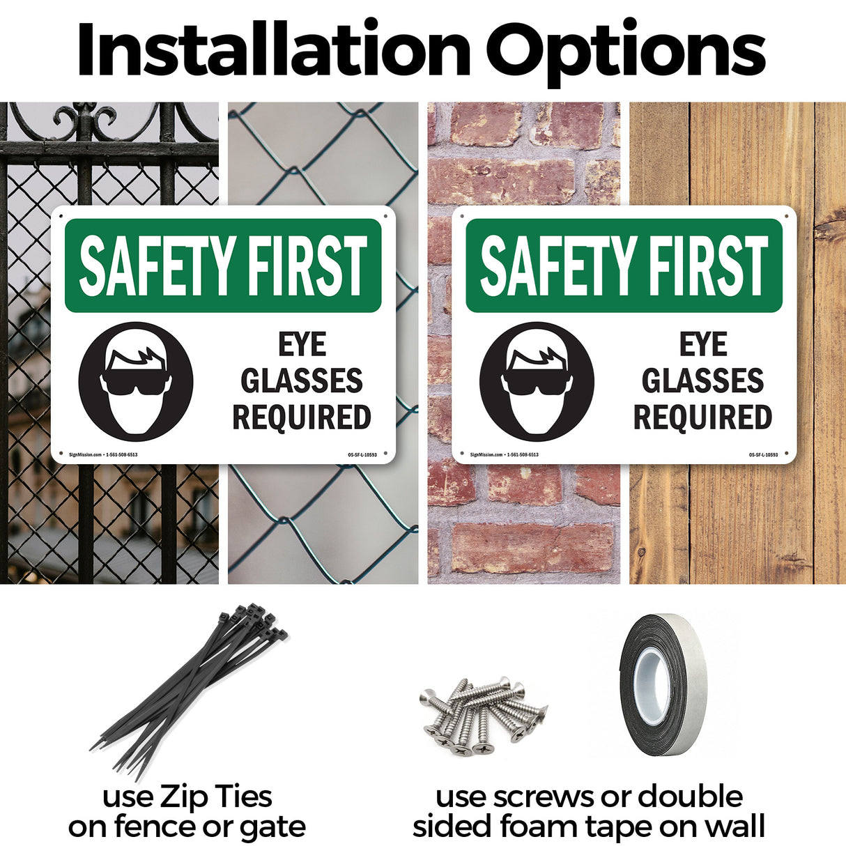 Eye Glasses Required With Symbol