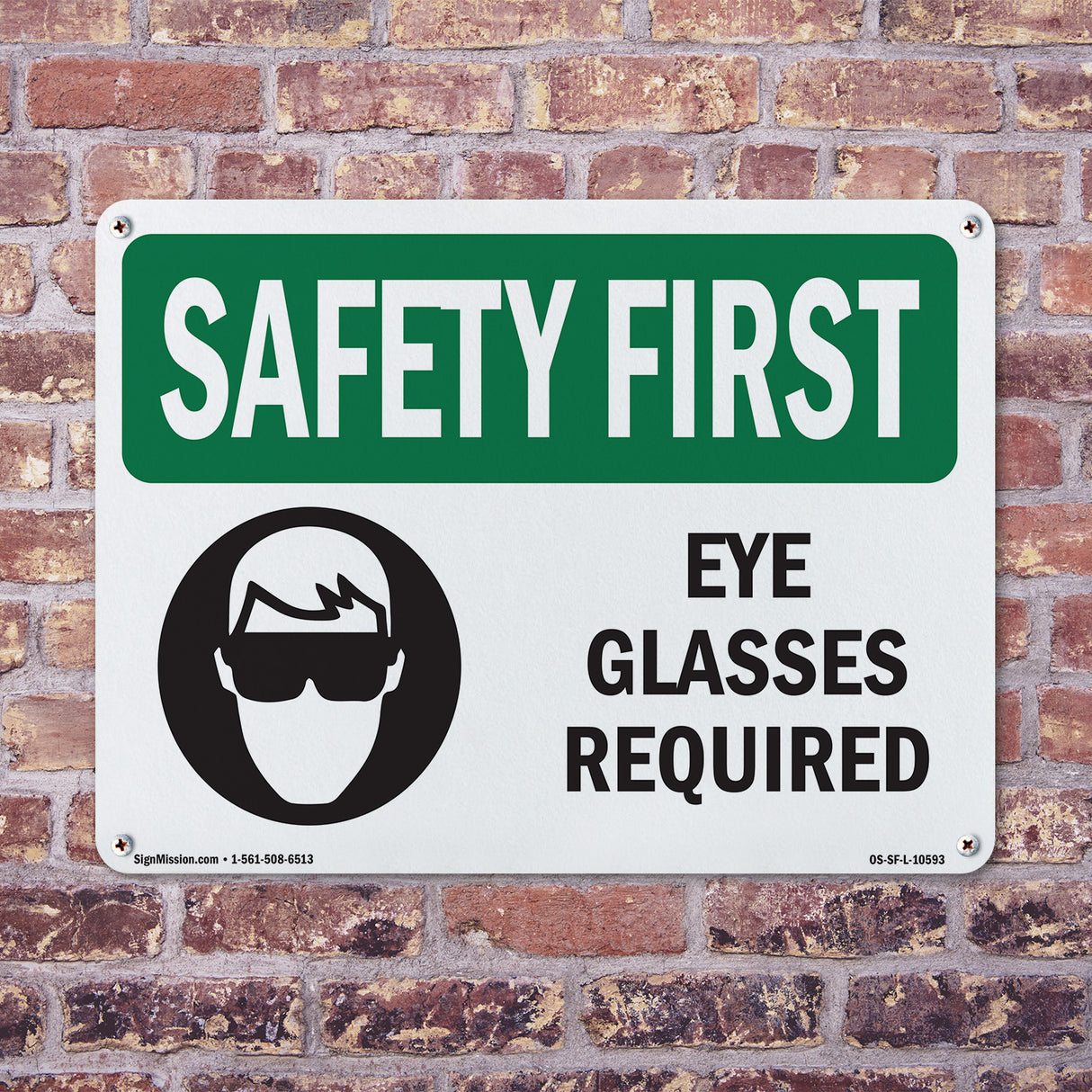 Eye Glasses Required With Symbol