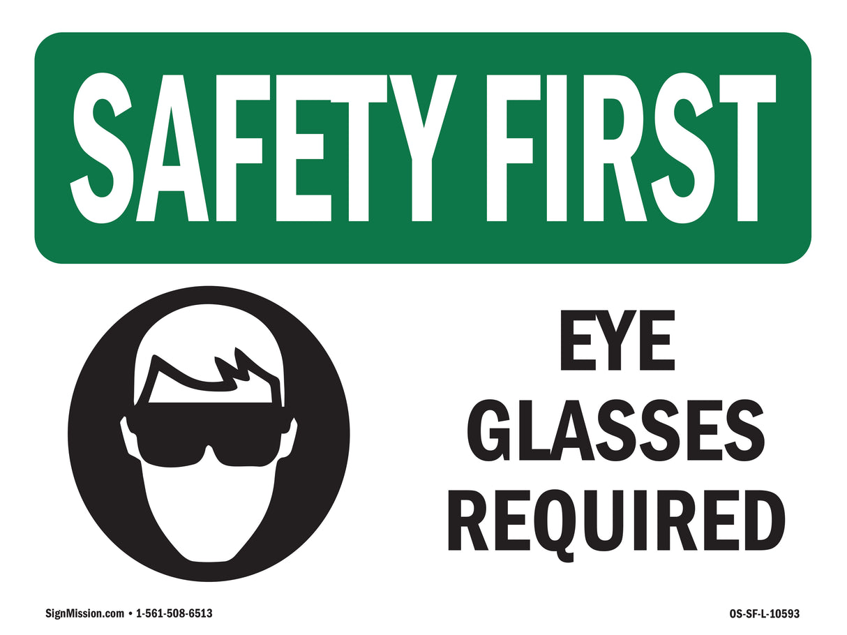 Eye Glasses Required With Symbol