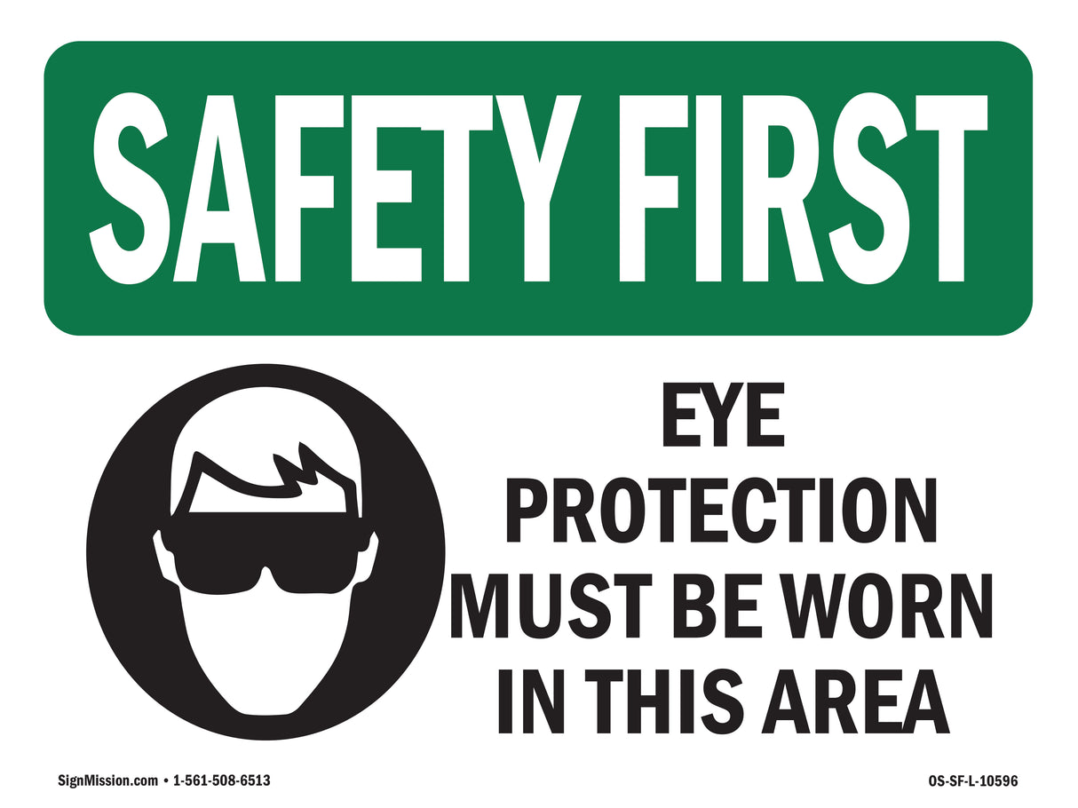 Eye Protection Must Be Worn With Symbol
